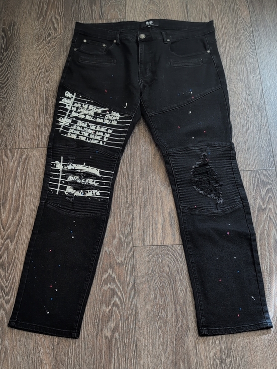 Reason Other - Reason AC/DC Black Distressed Jeans